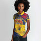 Afro TChad Personalized Women Polo Shirt Happy Republic Day - African Pride