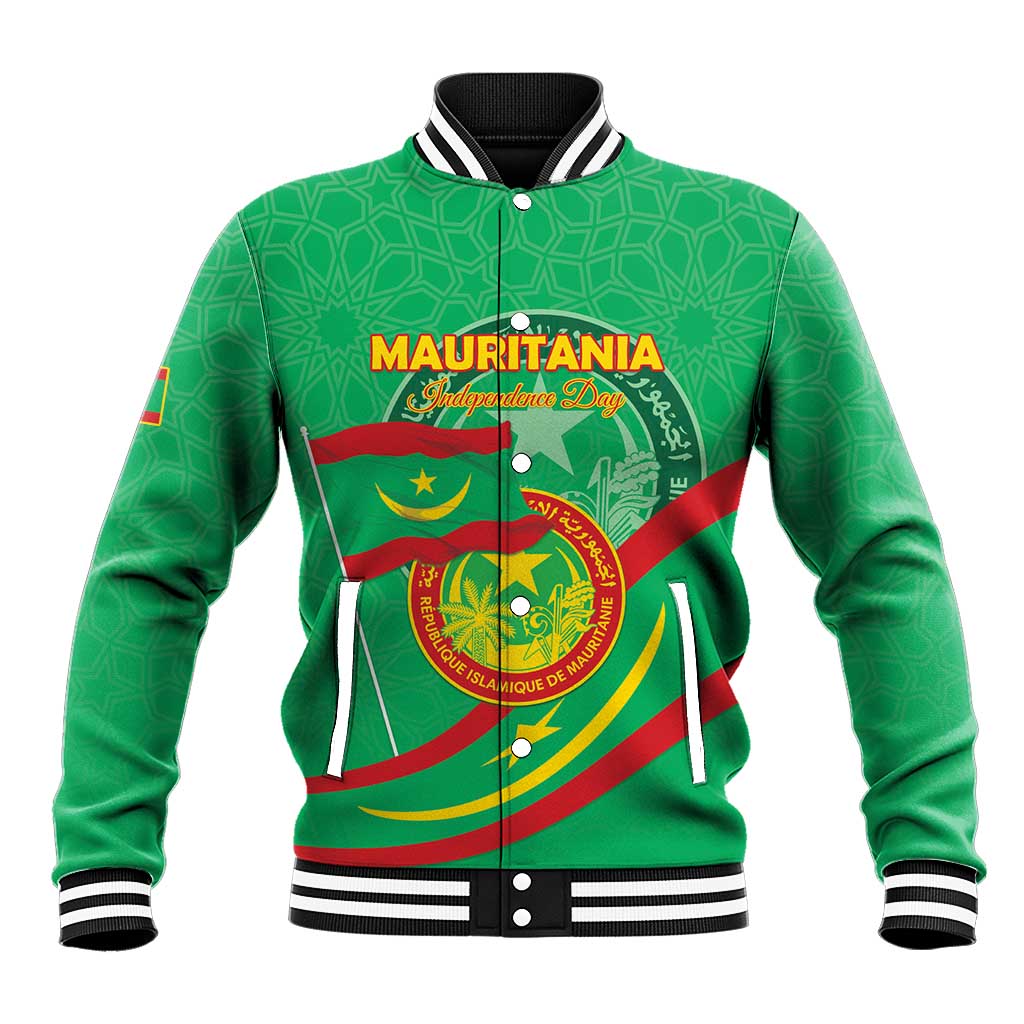 Mauritania Personalized Baseball Jacket Happy Independence Day - African Pride