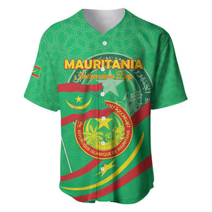Mauritania Personalized Baseball Jersey Happy Independence Day - African Pride