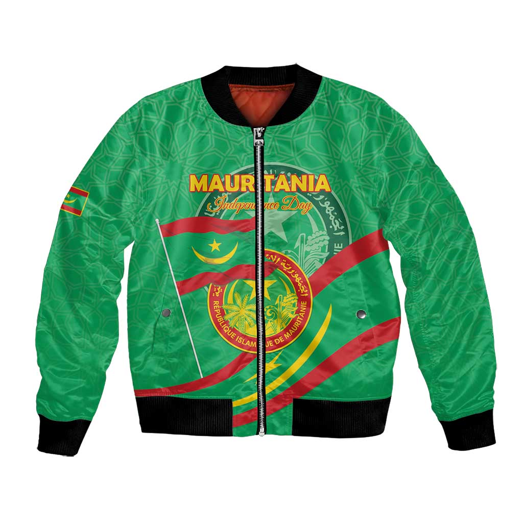 Mauritania Personalized Bomber Jacket Happy Independence Day - African Pride