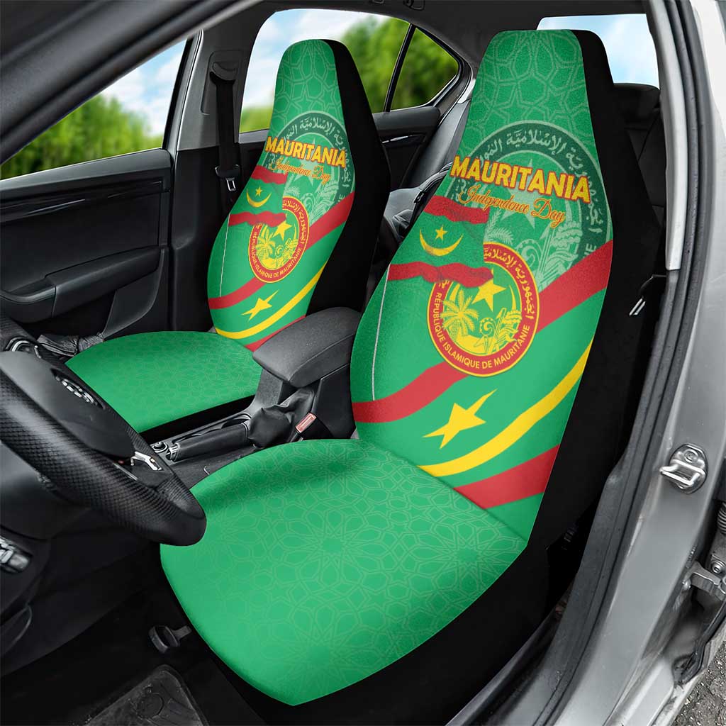 Mauritania Car Seat Cover Happy Independence Day - African Pride