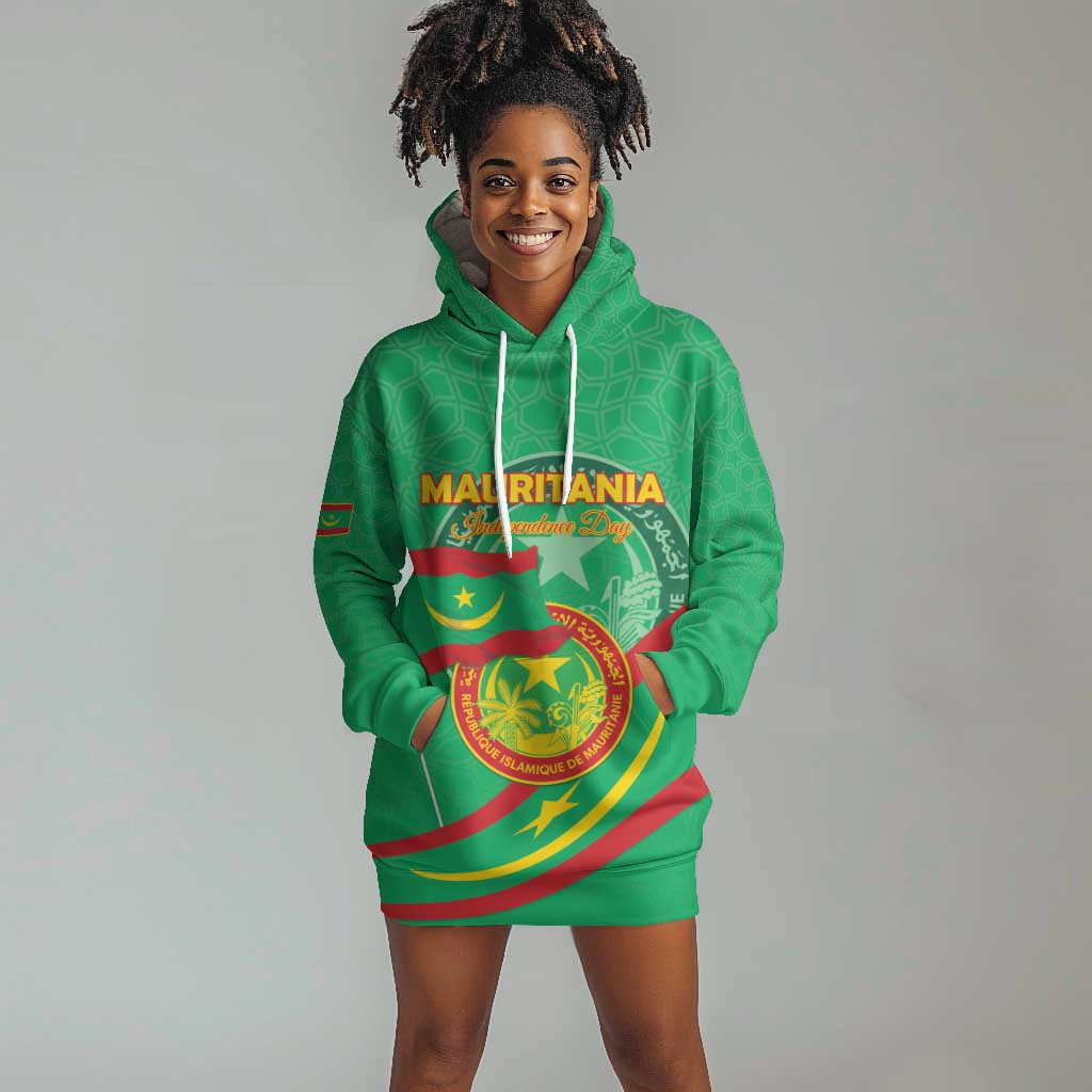 Mauritania Personalized Hoodie Dress Happy Independence Day - African Pride