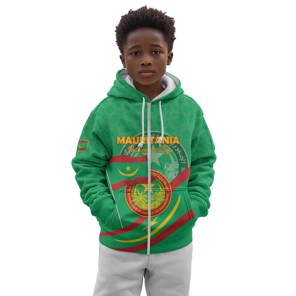 Mauritania Personalized Kid Hoodie Happy Independence Day - African Pride