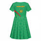 Mauritania Personalized Kid Short Sleeve Dress Happy Independence Day - African Pride