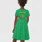 Mauritania Personalized Kid Short Sleeve Dress Happy Independence Day - African Pride