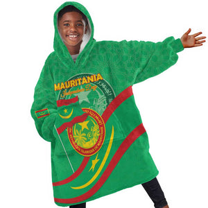 Mauritania Personalized Kid Wearable Blanket Hoodie Happy Independence Day - African Pride