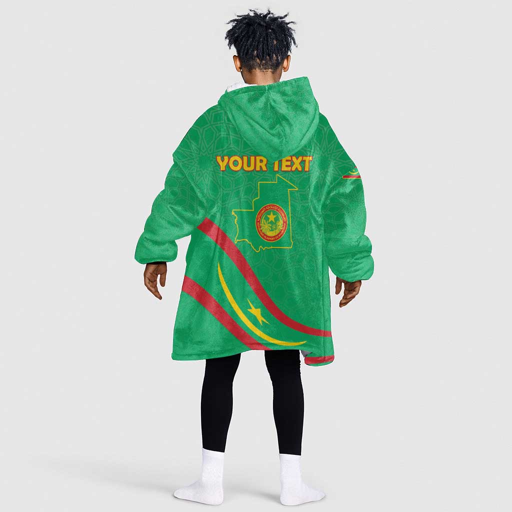 Mauritania Personalized Kid Wearable Blanket Hoodie Happy Independence Day - African Pride