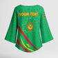 Personalized Mauritania Independence Day Kimono Sleeve Blouse Coat Of Arms With Map