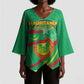 Personalized Mauritania Independence Day Kimono Sleeve Blouse Coat Of Arms With Map