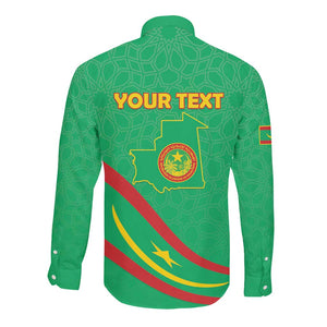 Mauritania Personalized Long Sleeve Button Shirt Happy Independence Day - African Pride