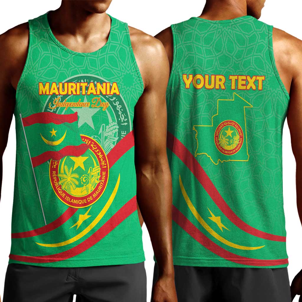 Mauritania Personalized Men Tank Top Happy Independence Day - African Pride