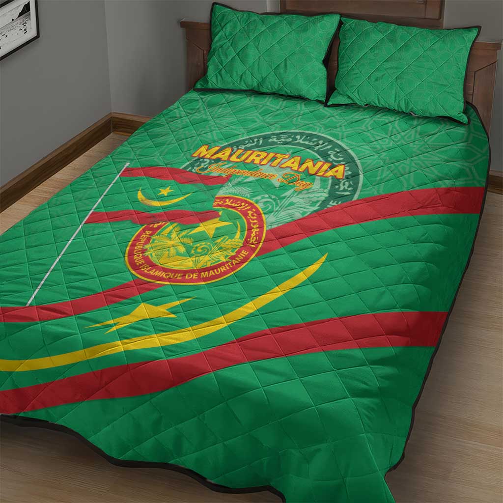 Mauritania Quilt Bed Set Happy Independence Day - African Pride