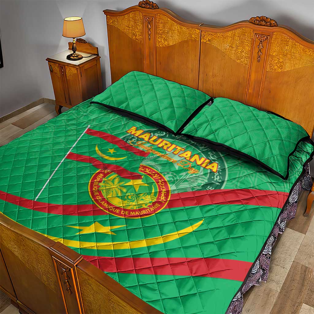 Mauritania Quilt Bed Set Happy Independence Day - African Pride