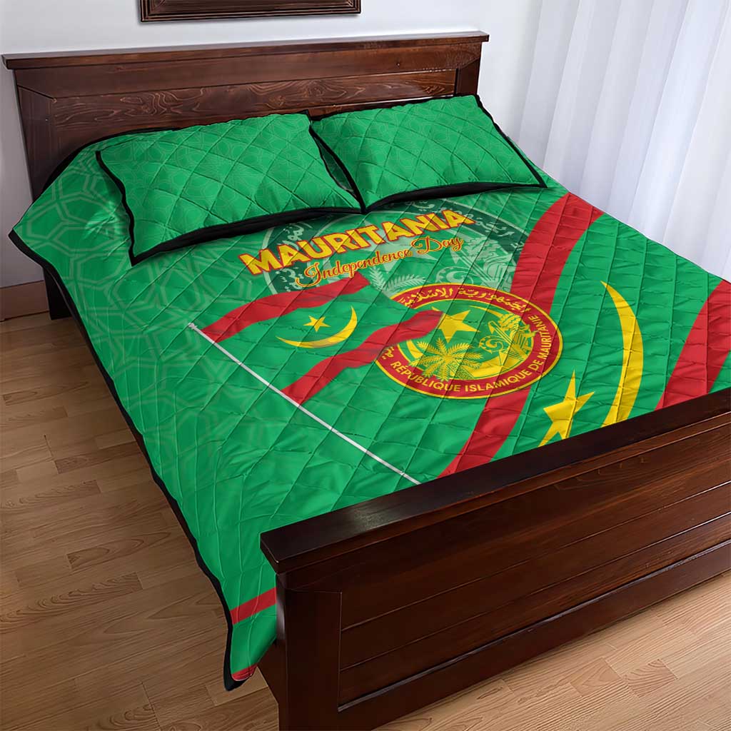 Mauritania Quilt Bed Set Happy Independence Day - African Pride