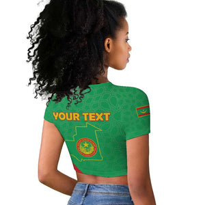 Mauritania Personalized Raglan Cropped T shirt Happy Independence Day - African Pride