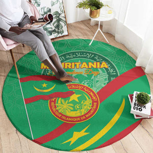 Mauritania Round Carpet Happy Independence Day - African Pride