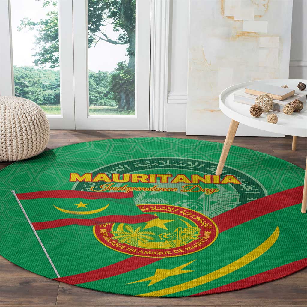 Mauritania Round Carpet Happy Independence Day - African Pride