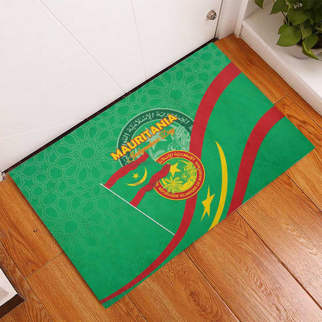 Mauritania Rubber Doormat Happy Independence Day - African Pride