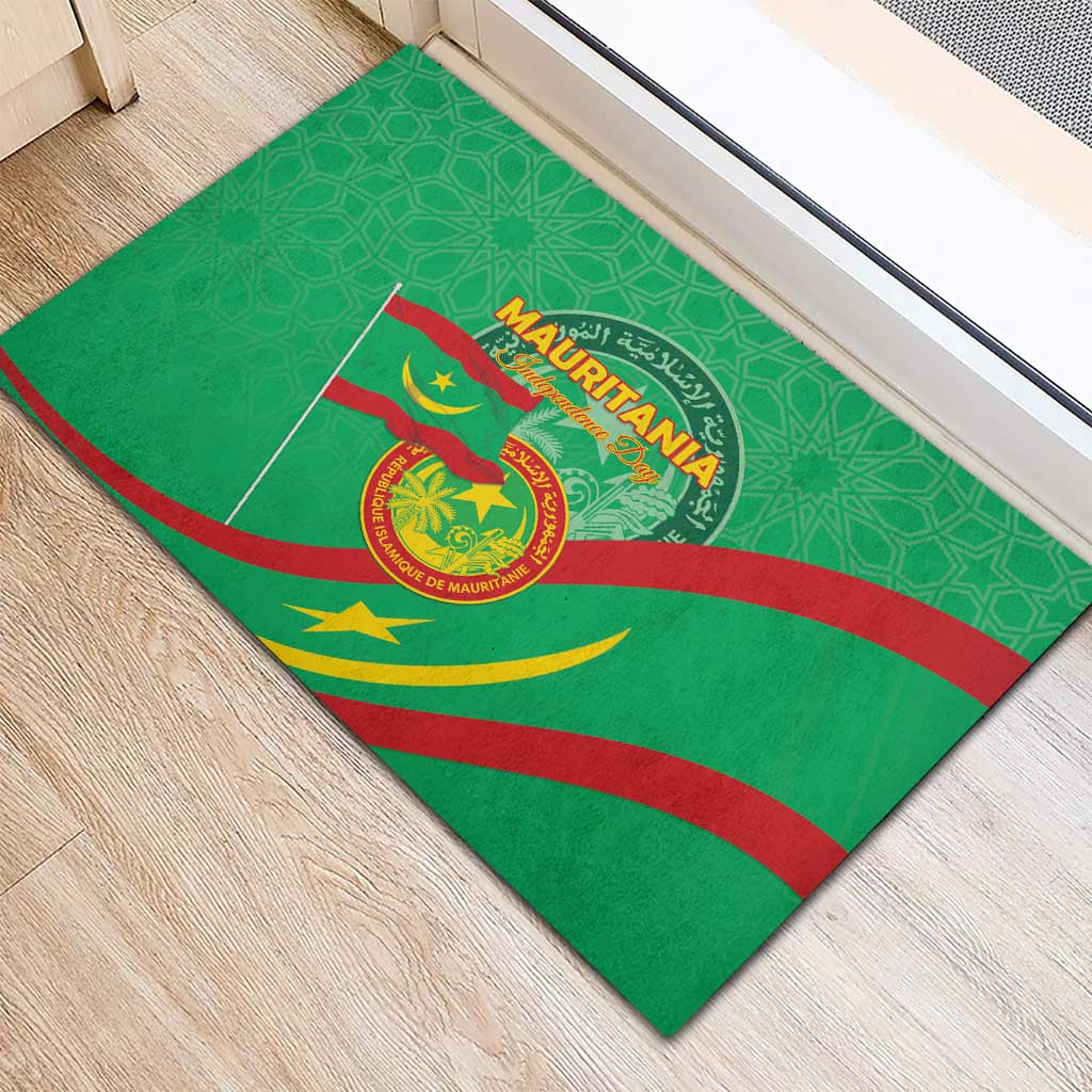 Mauritania Rubber Doormat Happy Independence Day - African Pride