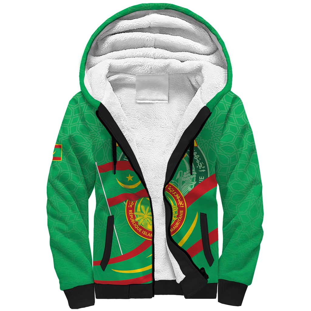 Mauritania Personalized Sherpa Hoodie Happy Independence Day - African Pride