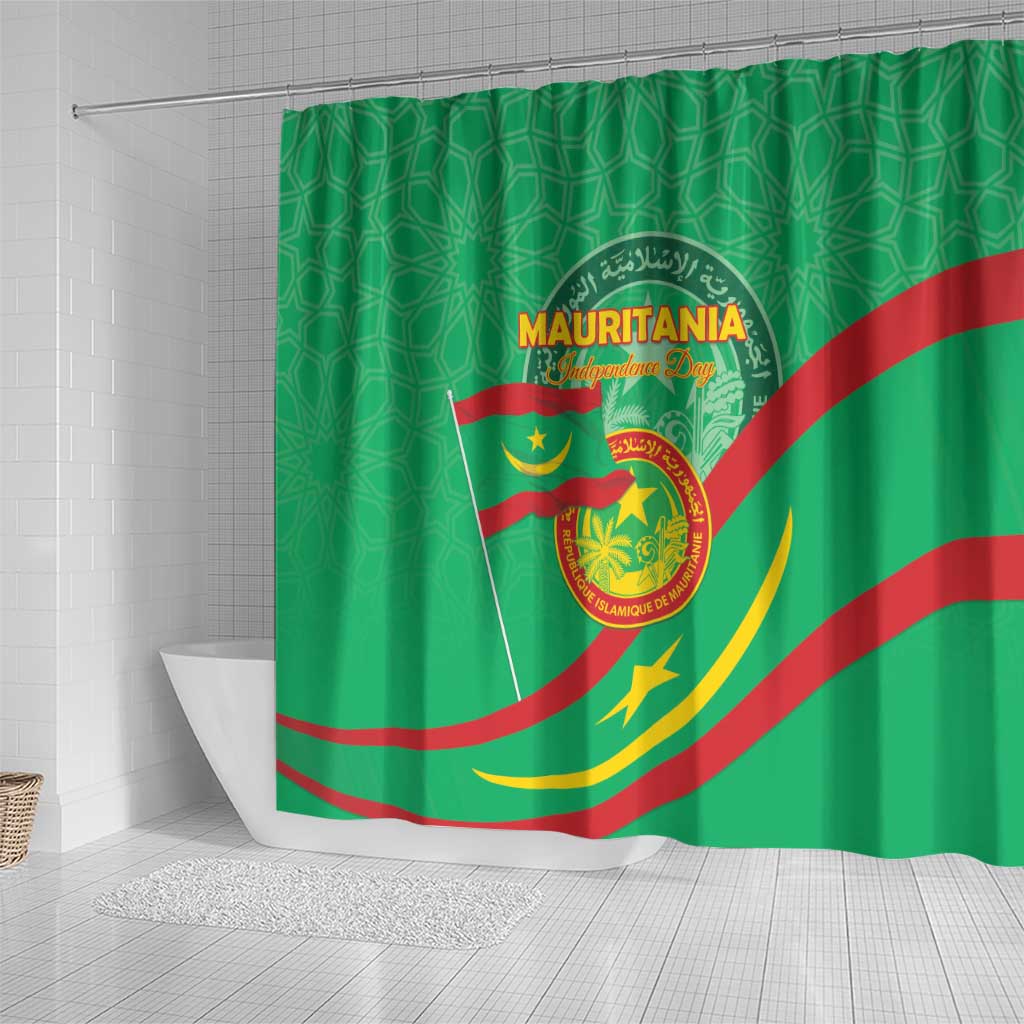 Mauritania Shower Curtain Happy Independence Day - African Pride