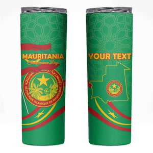 Mauritania Personalized Skinny Tumbler Happy Independence Day - African Pride