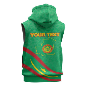 Mauritania Personalized Sleeveless Zip Hoodie Happy Independence Day - African Pride