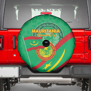 Mauritania Spare Tire Cover Happy Independence Day - African Pride