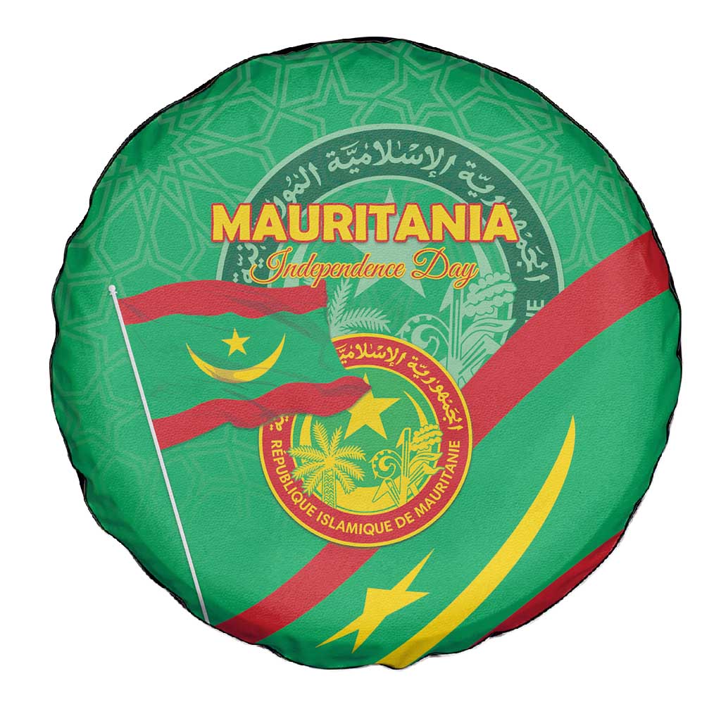 Mauritania Spare Tire Cover Happy Independence Day - African Pride