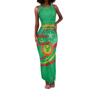 Mauritania Personalized Tank Maxi Dress Happy Independence Day - African Pride