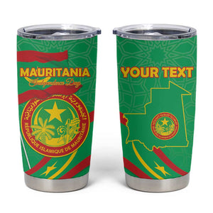 Mauritania Personalized Tumbler Cup Happy Independence Day - African Pride