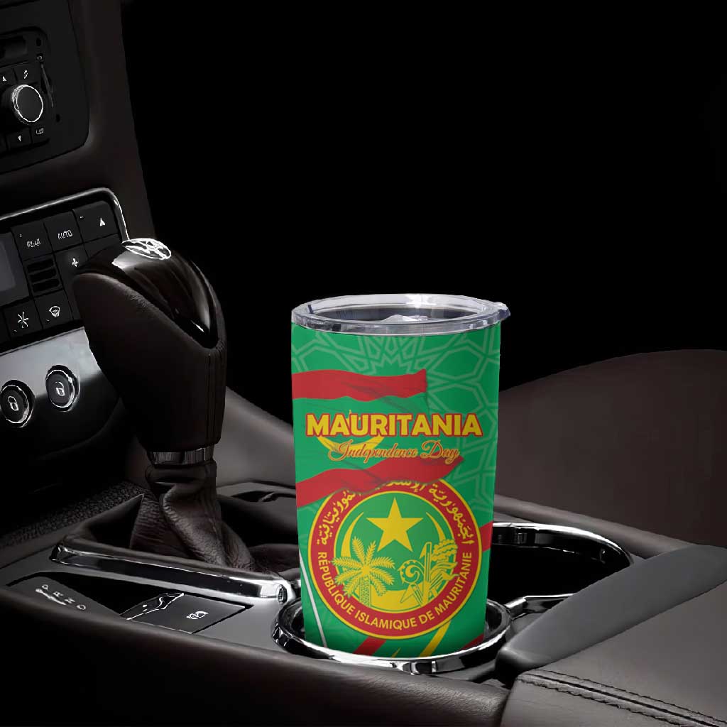 Mauritania Personalized Tumbler Cup Happy Independence Day - African Pride