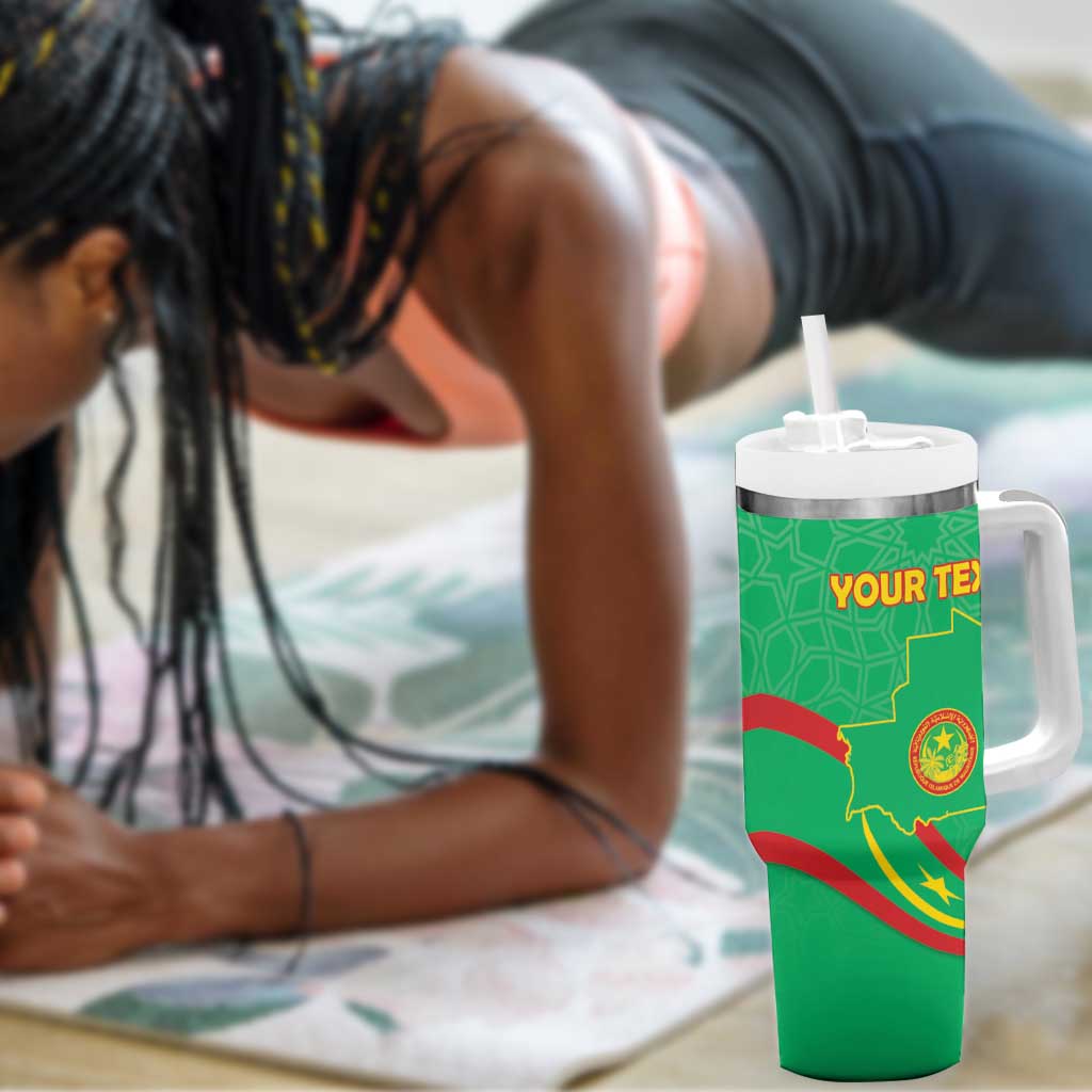 Mauritania Personalized Tumbler With Handle Happy Independence Day - African Pride