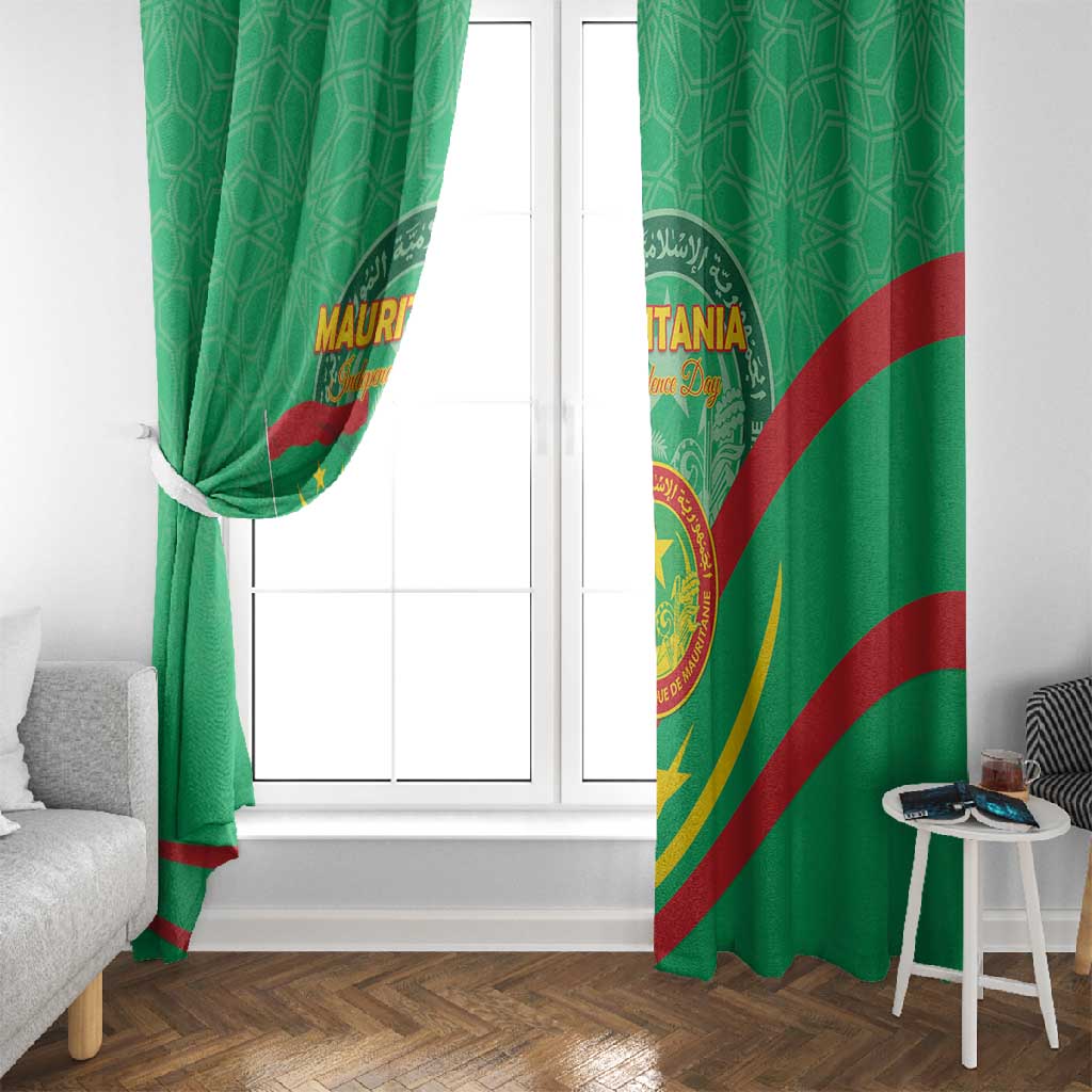 Mauritania Window Curtain Happy Independence Day - African Pride