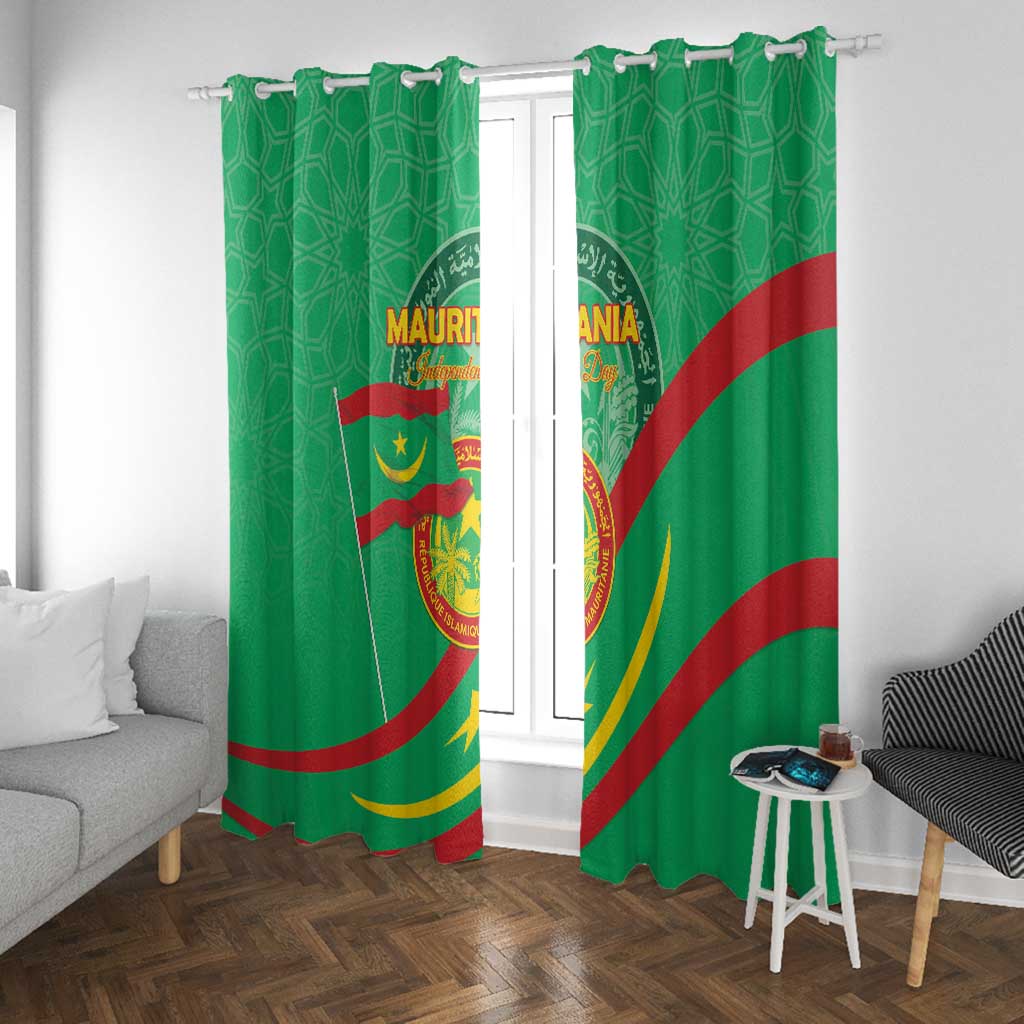 Mauritania Window Curtain Happy Independence Day - African Pride