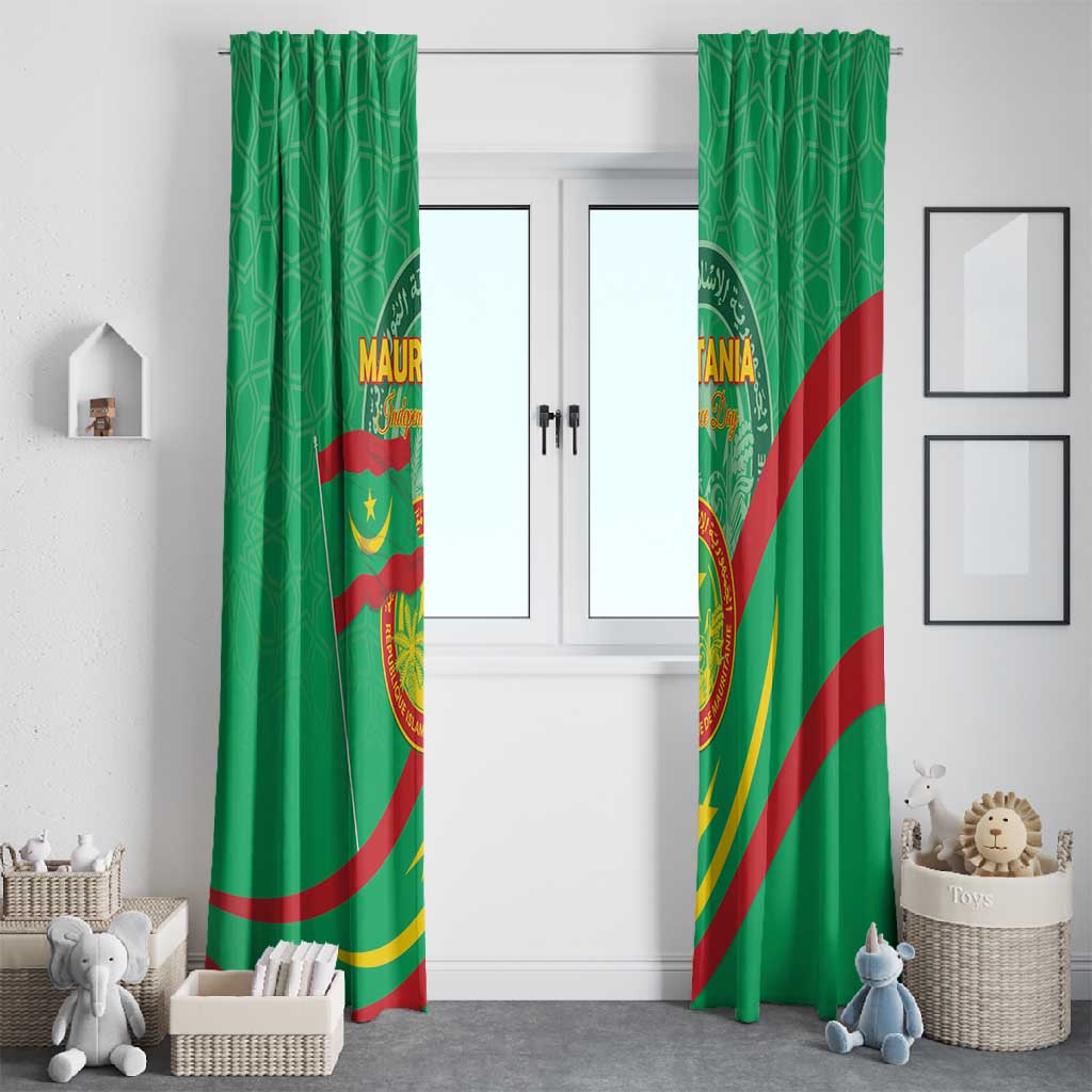 Mauritania Window Curtain Happy Independence Day - African Pride