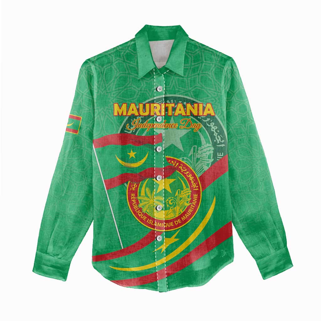 Mauritania Personalized Women Casual Shirt Happy Independence Day - African Pride