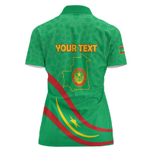 Mauritania Personalized Women Polo Shirt Happy Independence Day - African Pride