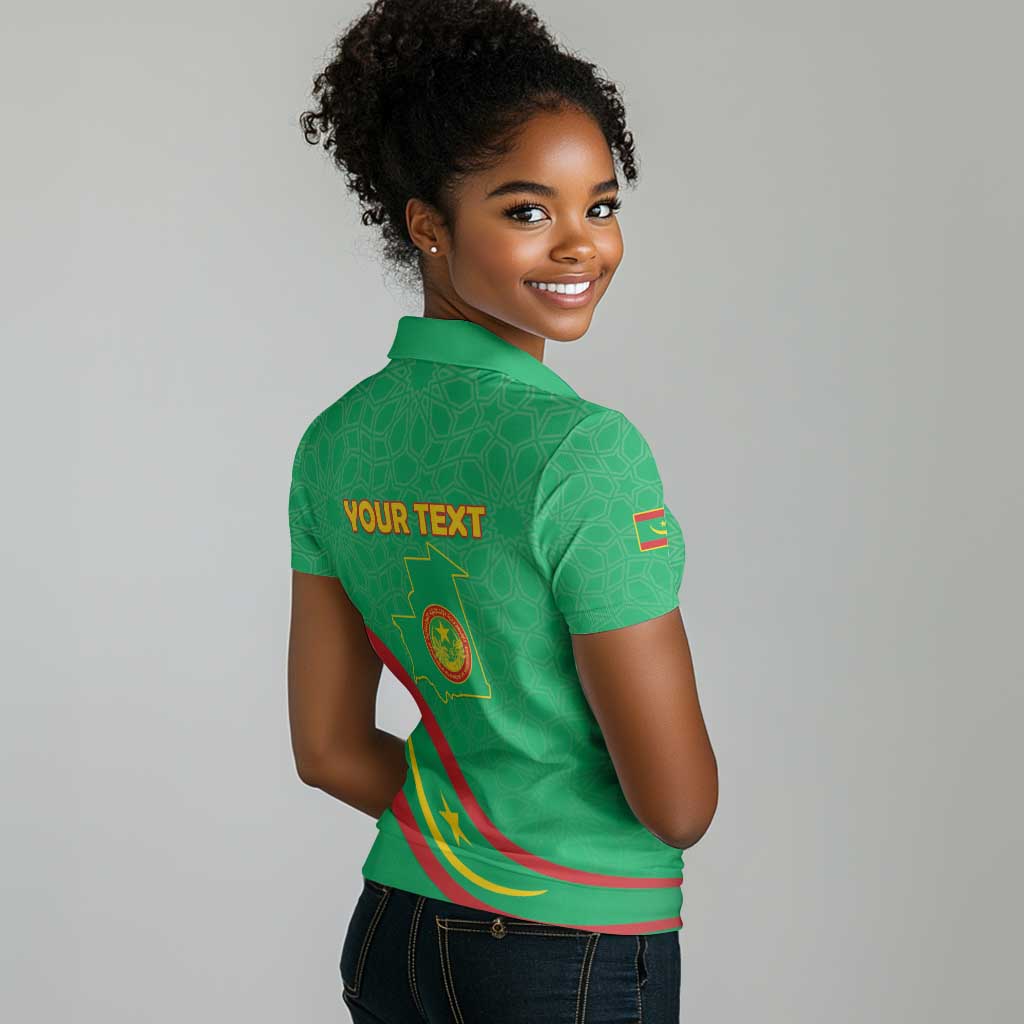 Mauritania Personalized Women Polo Shirt Happy Independence Day - African Pride