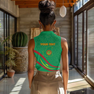 Mauritania Personalized Women Sleeveless Polo Shirt Happy Independence Day - African Pride