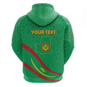 Mauritania Personalized Zip Hoodie Happy Independence Day - African Pride