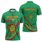 Personalized Mauritania Independence Day Zipper Polo Shirt Coat Of Arms With Map