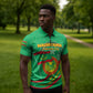 Personalized Mauritania Independence Day Zipper Polo Shirt Coat Of Arms With Map