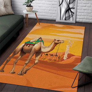 Mauritania Sahara Area Rug Camel With Map - African Pride