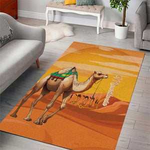 Mauritania Sahara Area Rug Camel With Map - African Pride