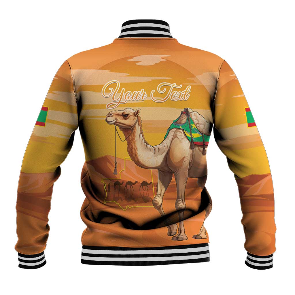 Mauritania Sahara Personalized Baseball Jacket Camel With Map - African Pride