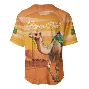 Mauritania Sahara Personalized Baseball Jersey Camel With Map - African Pride