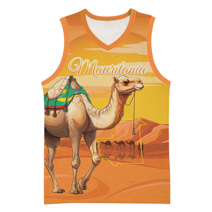 Mauritania Sahara Personalized Basketball Jersey Camel With Map - African Pride