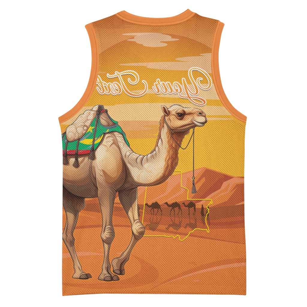 Mauritania Sahara Personalized Basketball Jersey Camel With Map - African Pride