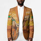 Personalized Mauritania Sahara Blazer Camel With Map